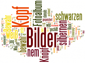 Wordcloud zu "Bilder im Kopf" von Sido